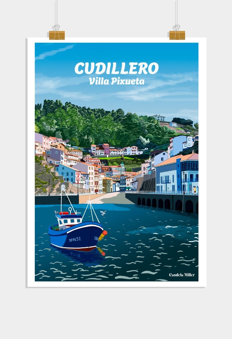 Póster "Cudillero Villa Pixueta"