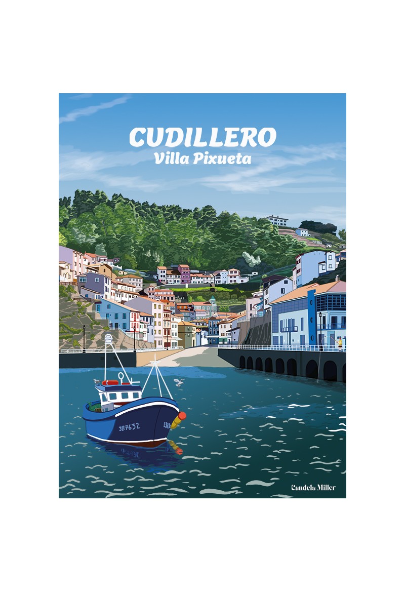 Postal de Cudillero "Villa Pixueta"